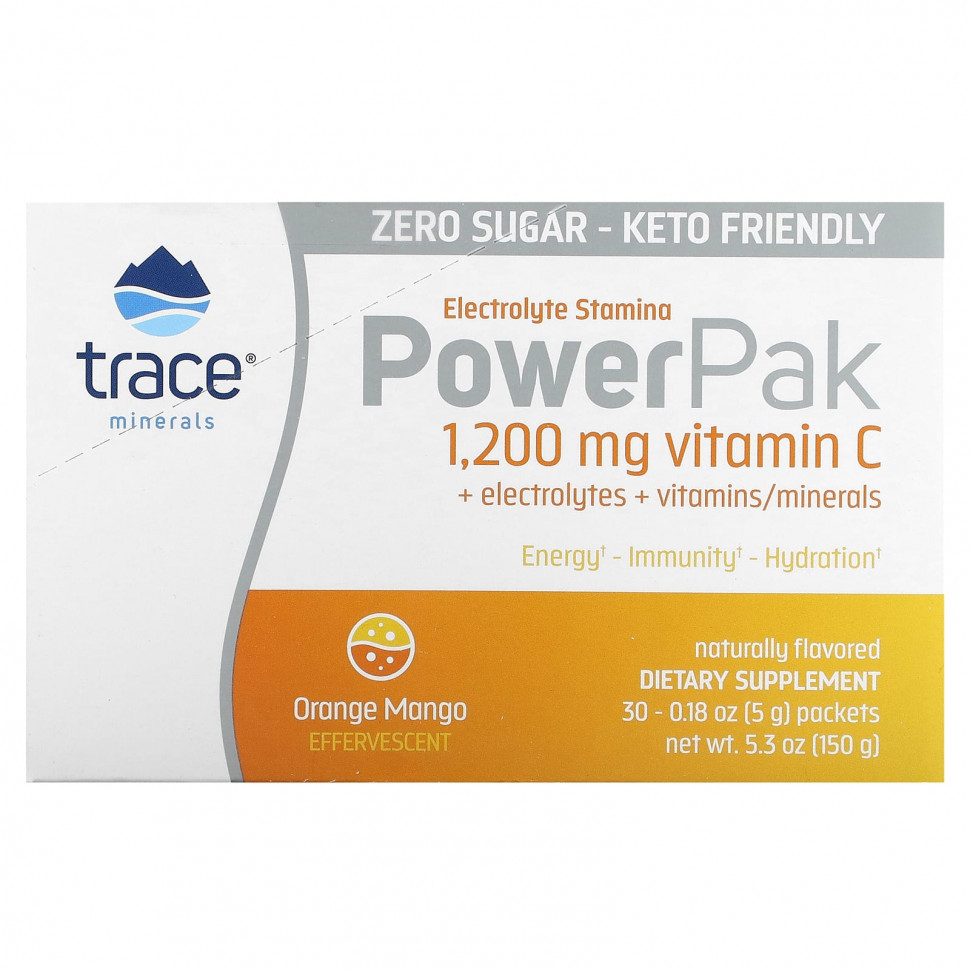 ������ ������ Trace Minerals �, PowerPak, �������� � �����, 30 ��������� �� 5 � (0,18 �����)  IHerb (������) ����