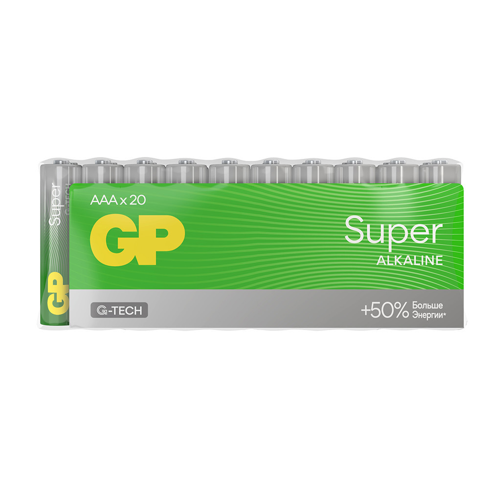 ������ ������ ��������� GP Batteries Super ������� AAA ������������ LR03 1,5 � (20 ��.) (GP 24AA21-2CRSWC20)   ����