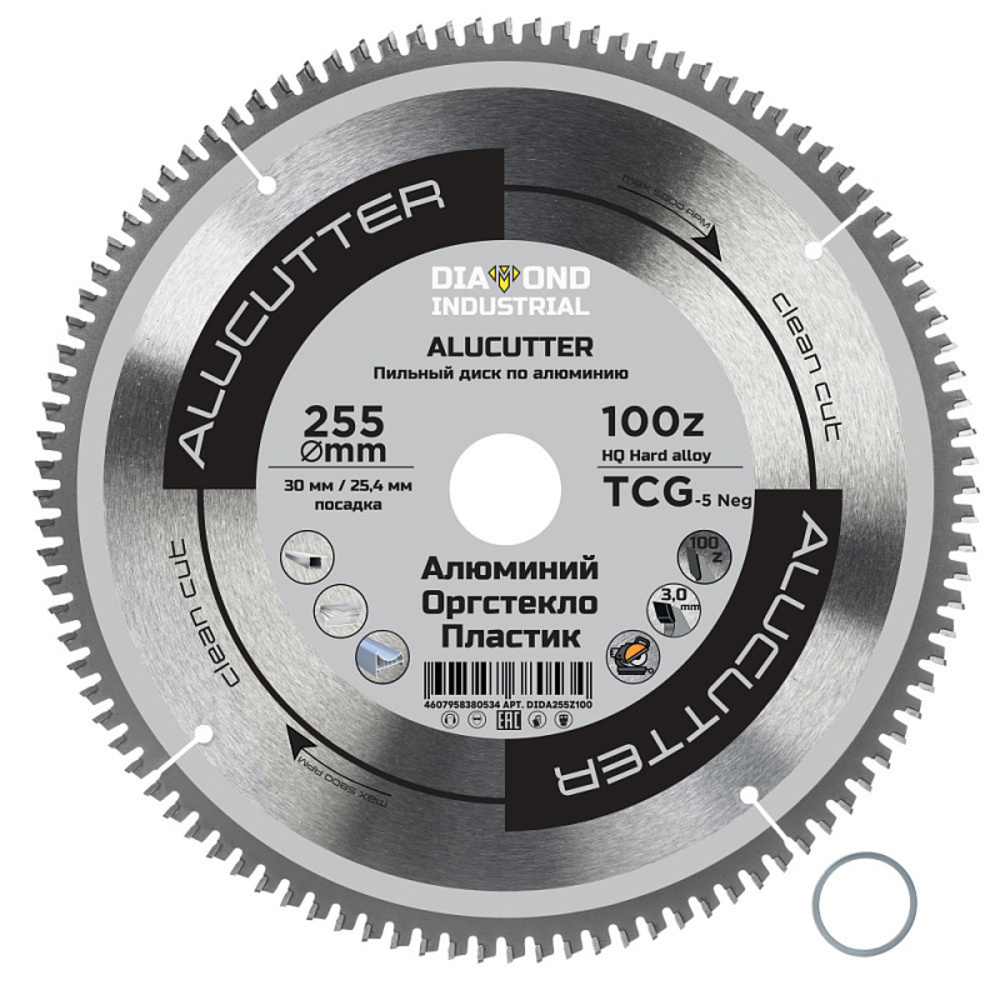 ������ ������ ���� ������� �� �������� Diamond Industrial AluCutter 255�30�3,1 �� 100 ������ (DIDA255Z100)   ����