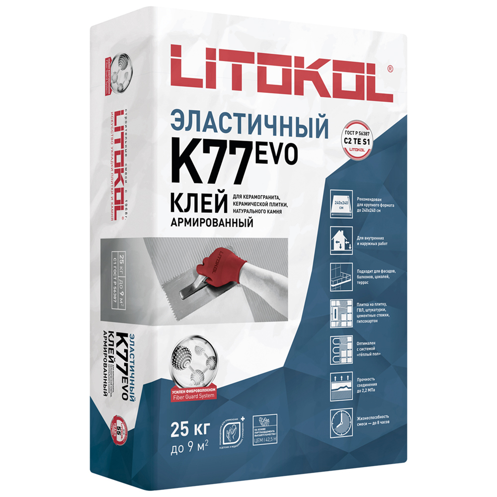 ������ ������ ���� ��� ������/ �������������/ ����� Litokol SuperFlex K77 ���������� ����� ����� C2 TE S1 25 ��   ����