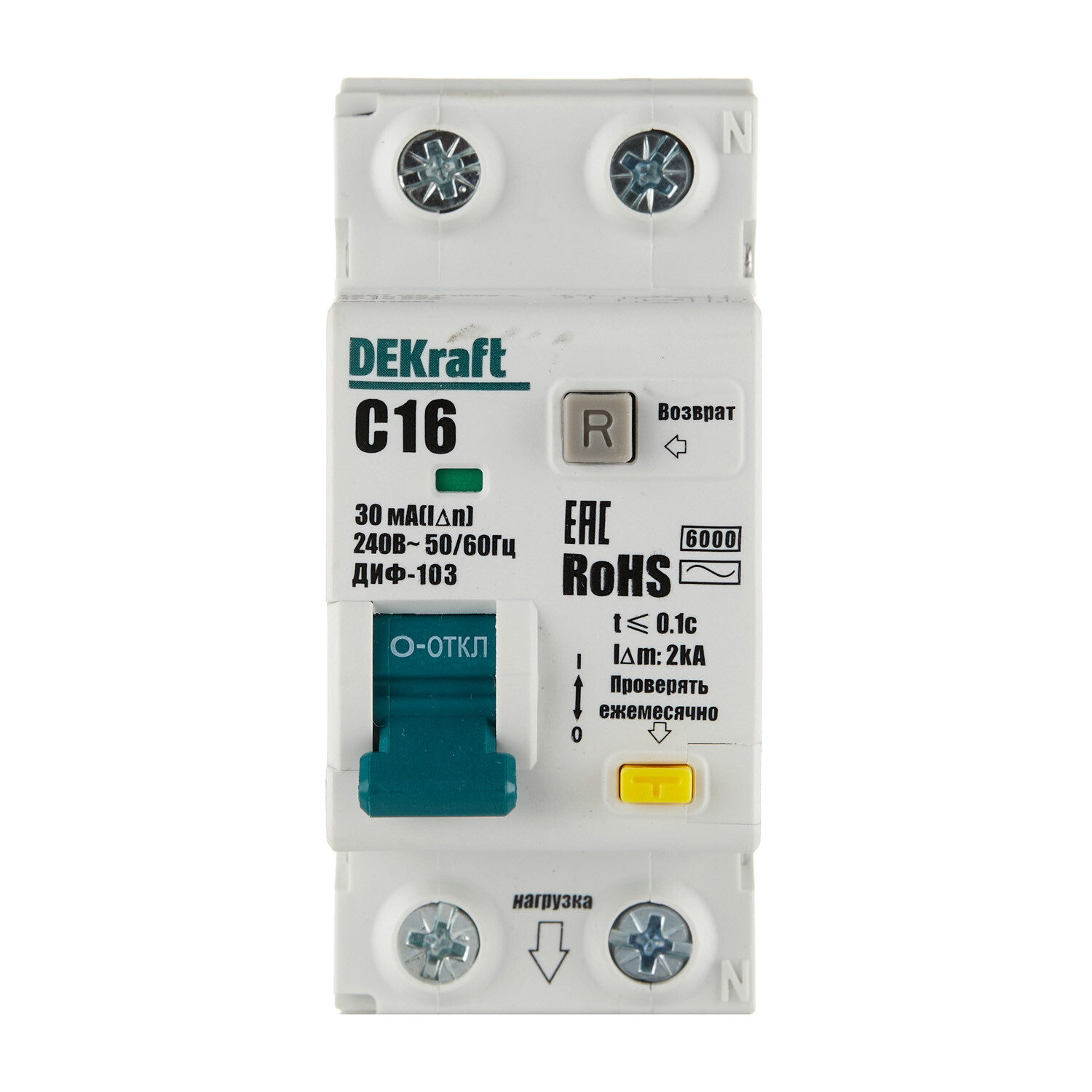 ������ ������ ������� ���������������� Dekraft ���-103 16� 1P+N ��� AC 30 �� 6 �� (16311DEK)   ����