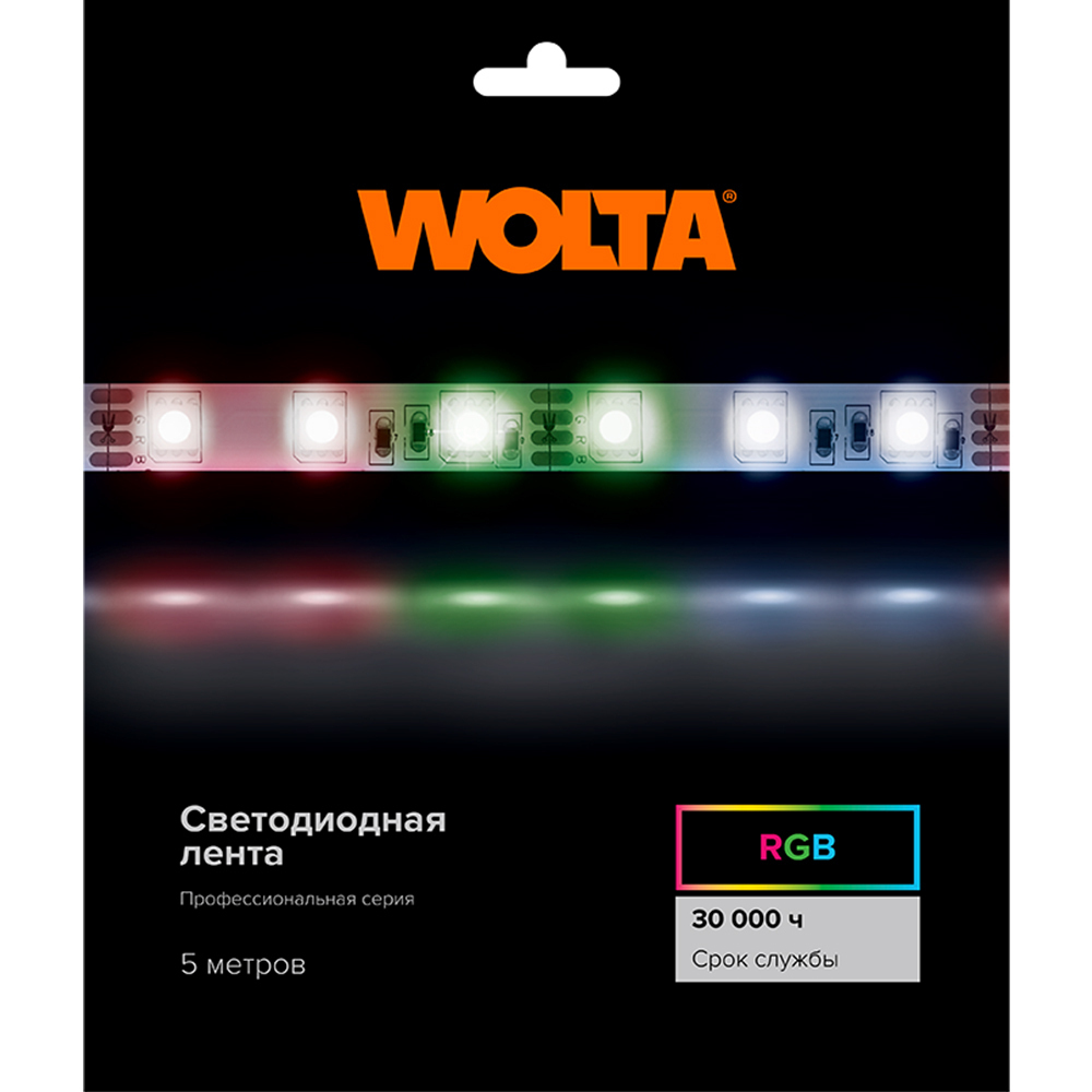 ������ ������ ����� ������������ Wolta RGB ���� 24 � 14,4 ��/� IP20 5 � (WLS5050-14,4W/RGB/24H60-01)   ����