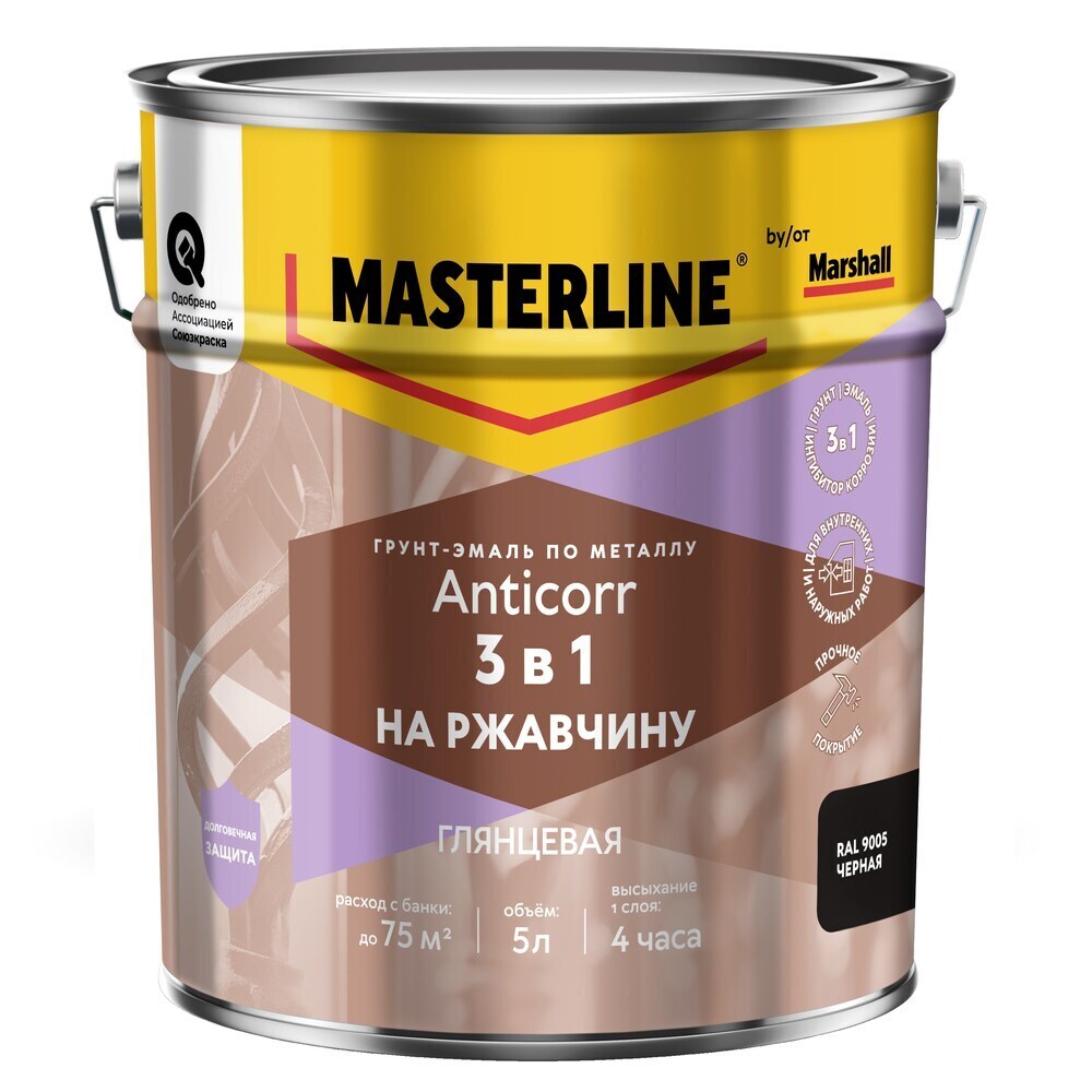 ������ ������ �����-����� �� �������� 3�1 Masterline Anticorr ������ RAL 9005 ��������� 5 �   ����