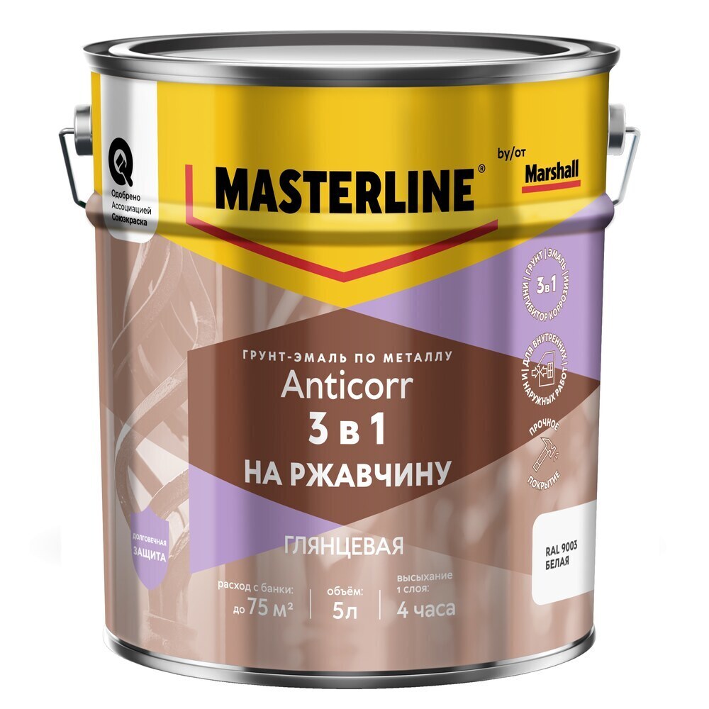 ������ ������ �����-����� �� �������� 3�1 Masterline Anticorr ����� RAL 9003 ��������� 5 �   ����