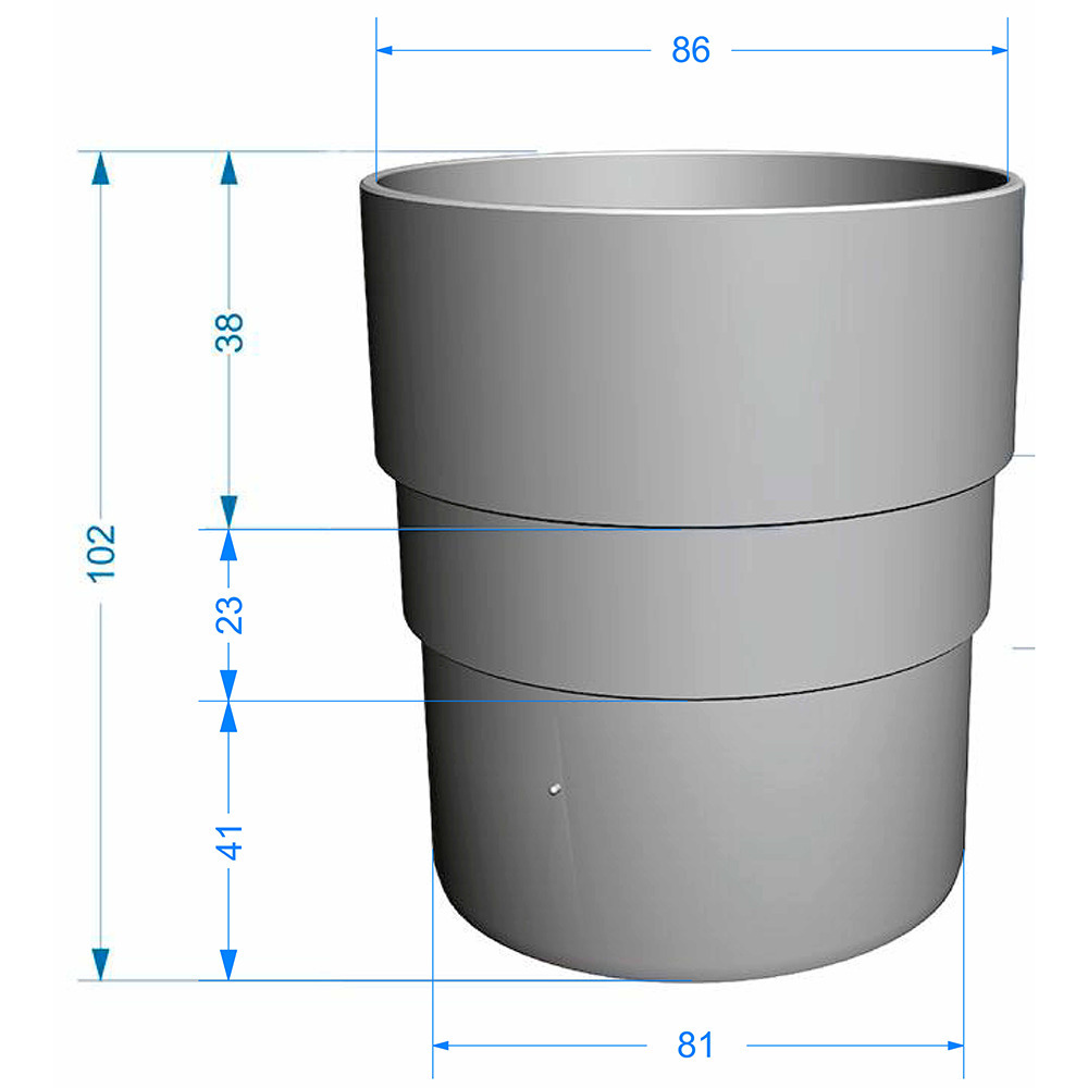 ������ ������ ����� ����������� ����� Docke Premium ����������� d85 �� ������� RAL 9003   ����