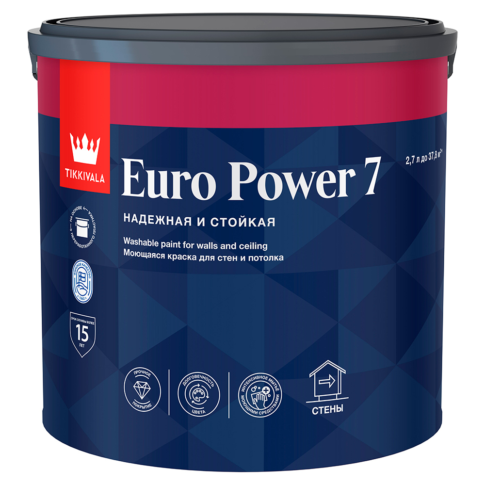 ������ ������ ������ �������� Tikkurila/Tikkivala Euro Power 7 ���� � ����� 2,7 �   ����