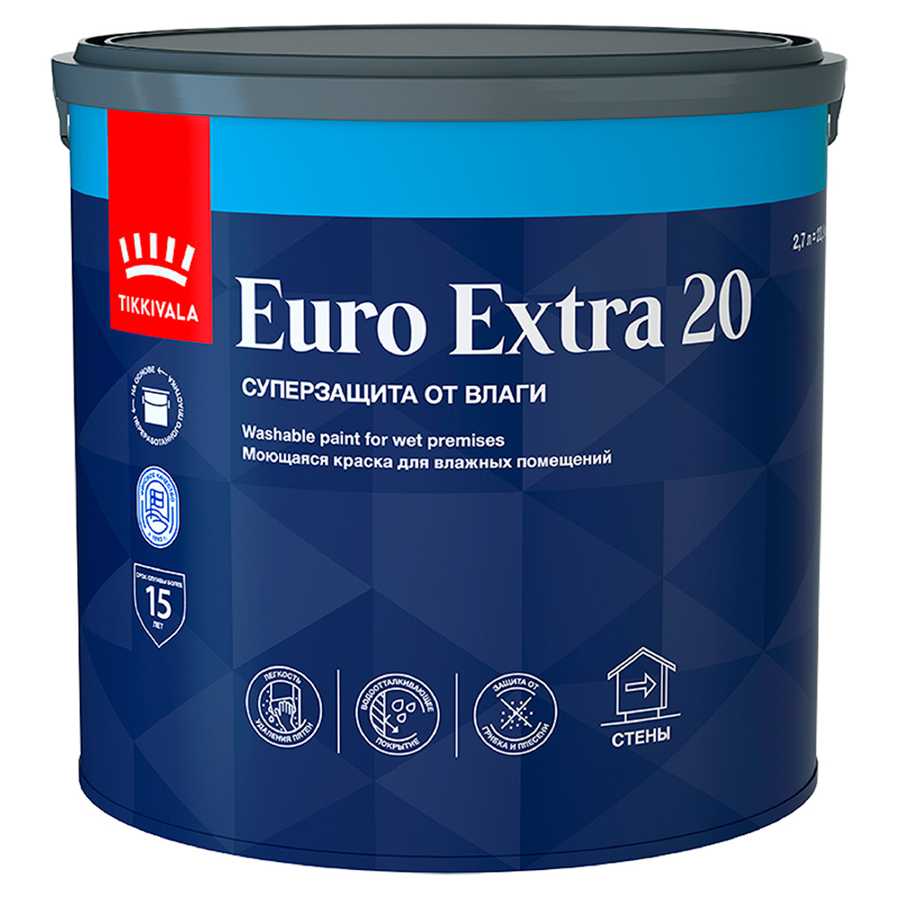 ������ ������ ������ �������� Tikkurila/Tikkivala Euro Extra 20 ���� � ���������� 2,7 �   ����