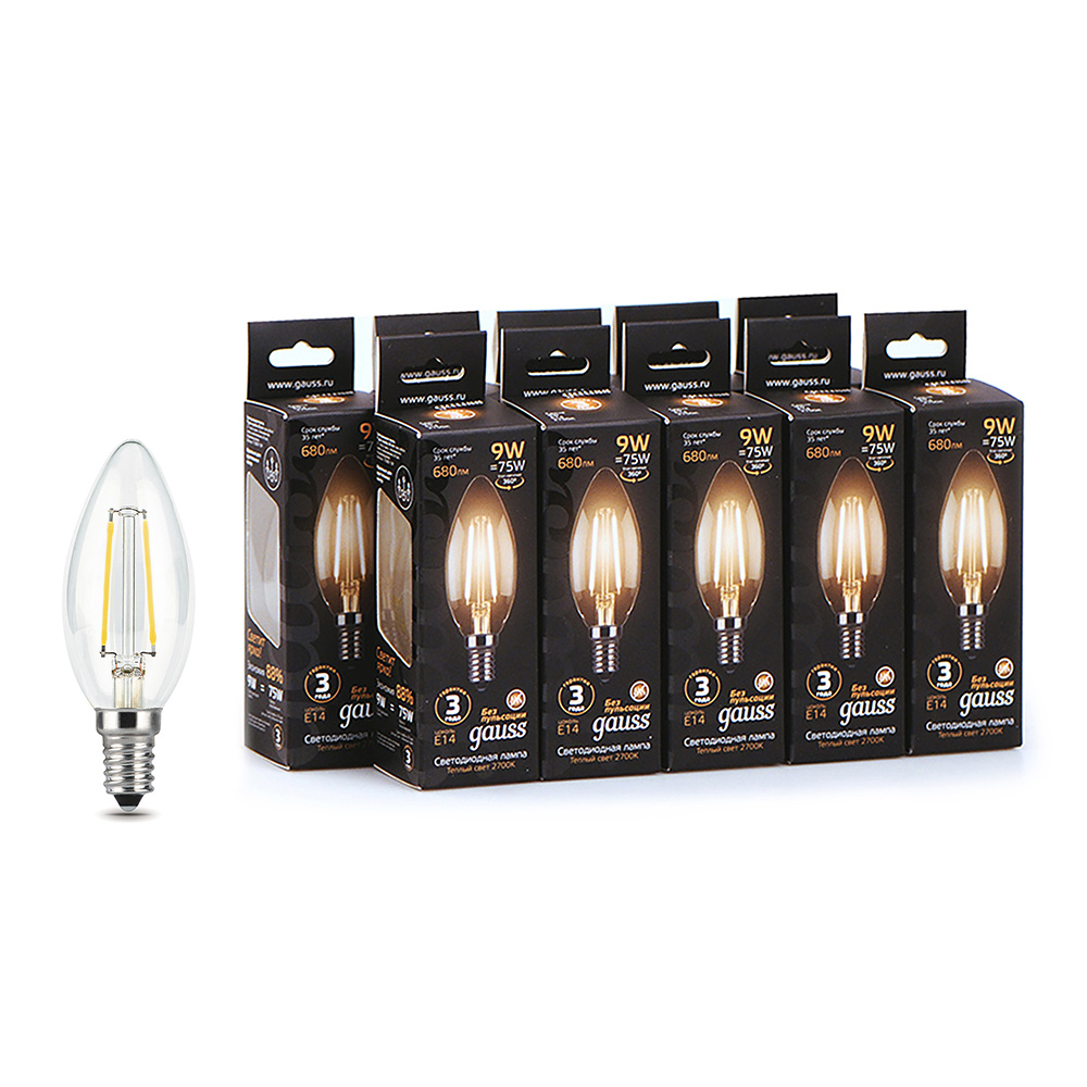 ������ ������ ����� ������������ ����������� Gauss E14  2700� 9 �� 680 �� 150-265 � ����� ���������� (10 ��.)   ����