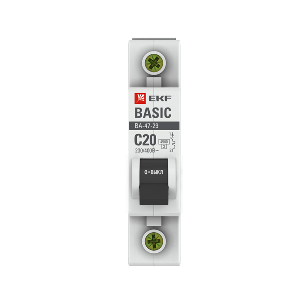 ������ ������ �������������� ����������� ��������� EKF Basic �� 47-29 1P 20� ��� C 4,5 �� 230 � (mcb4729-1-20C)   ����