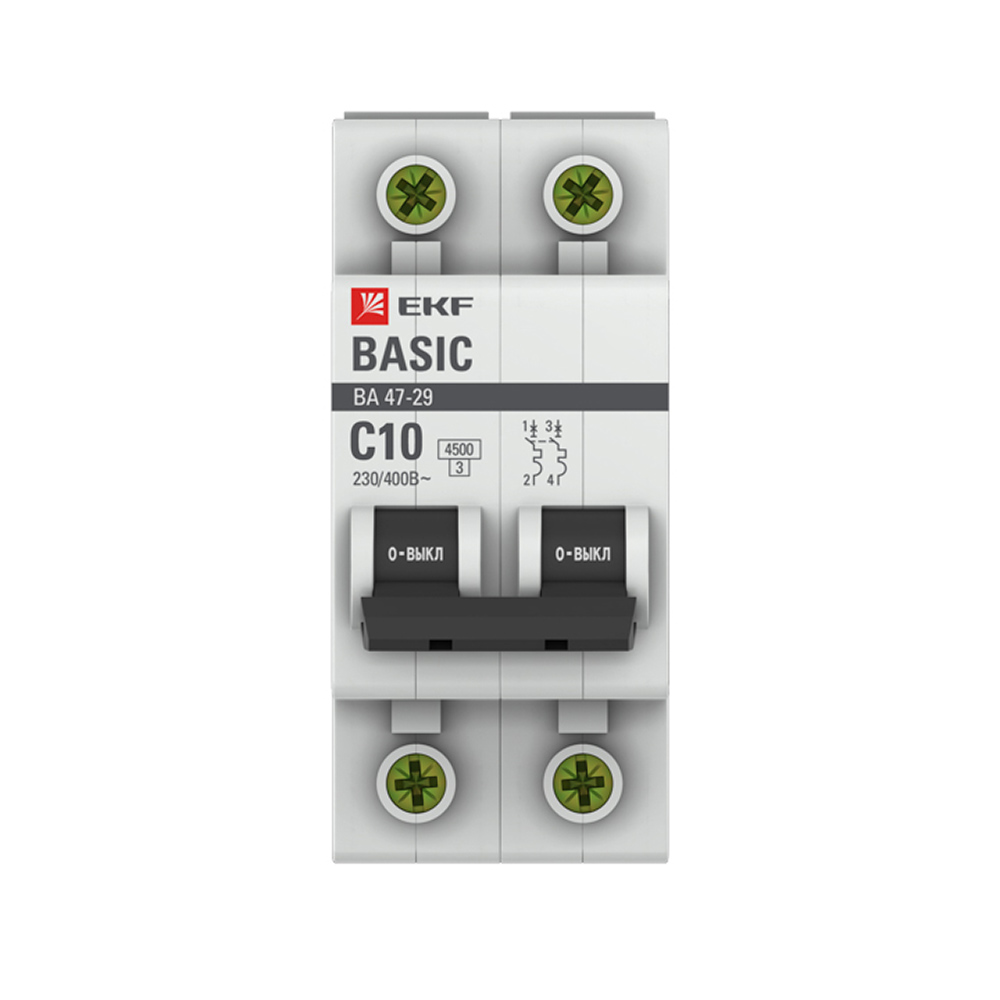 ������ ������ �������������� ����������� ��������� EKF Basic �� 47-29 2P 10� ��� C 4,5 �� 230 � (mcb4729-2-10C)   ����