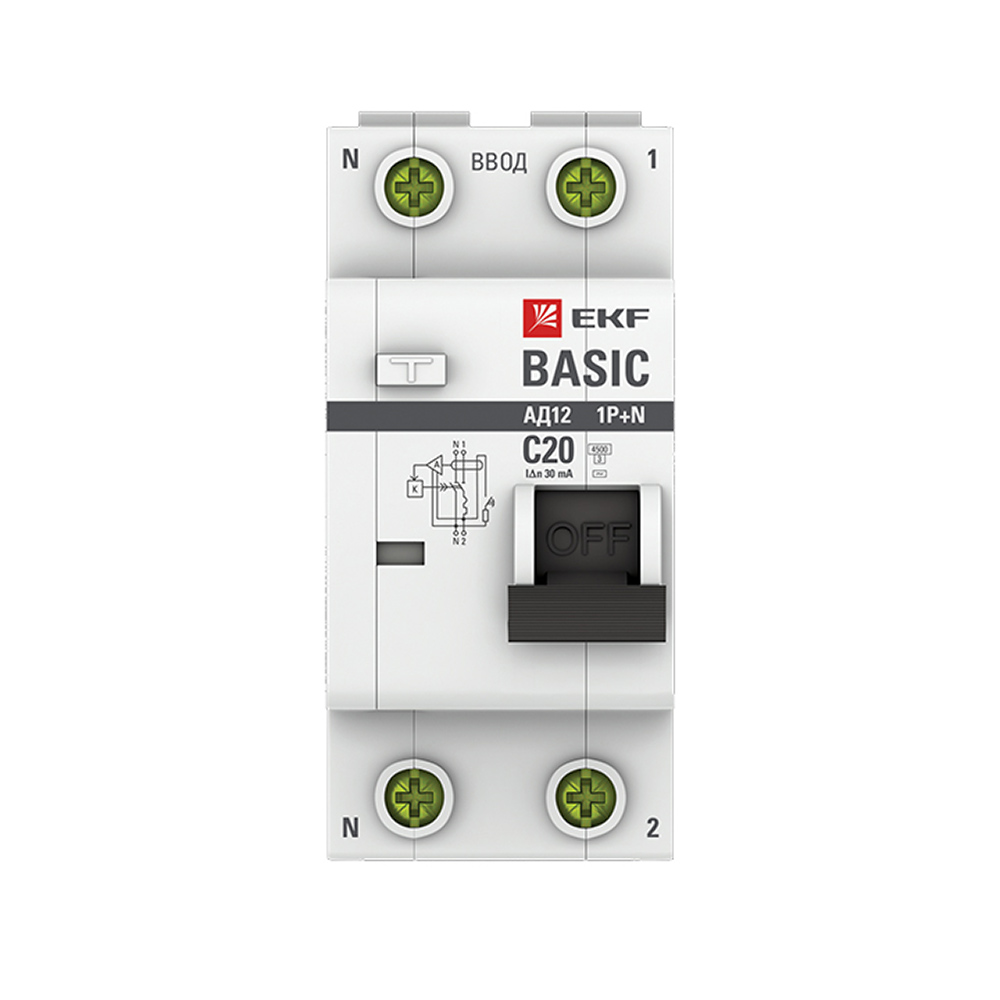 ������ ������ ������� ���������������� EKF Basic ��-12 20� 1P+N ��� AC 30 �� 4,5 �� (DA12-20-30-bas)   ����