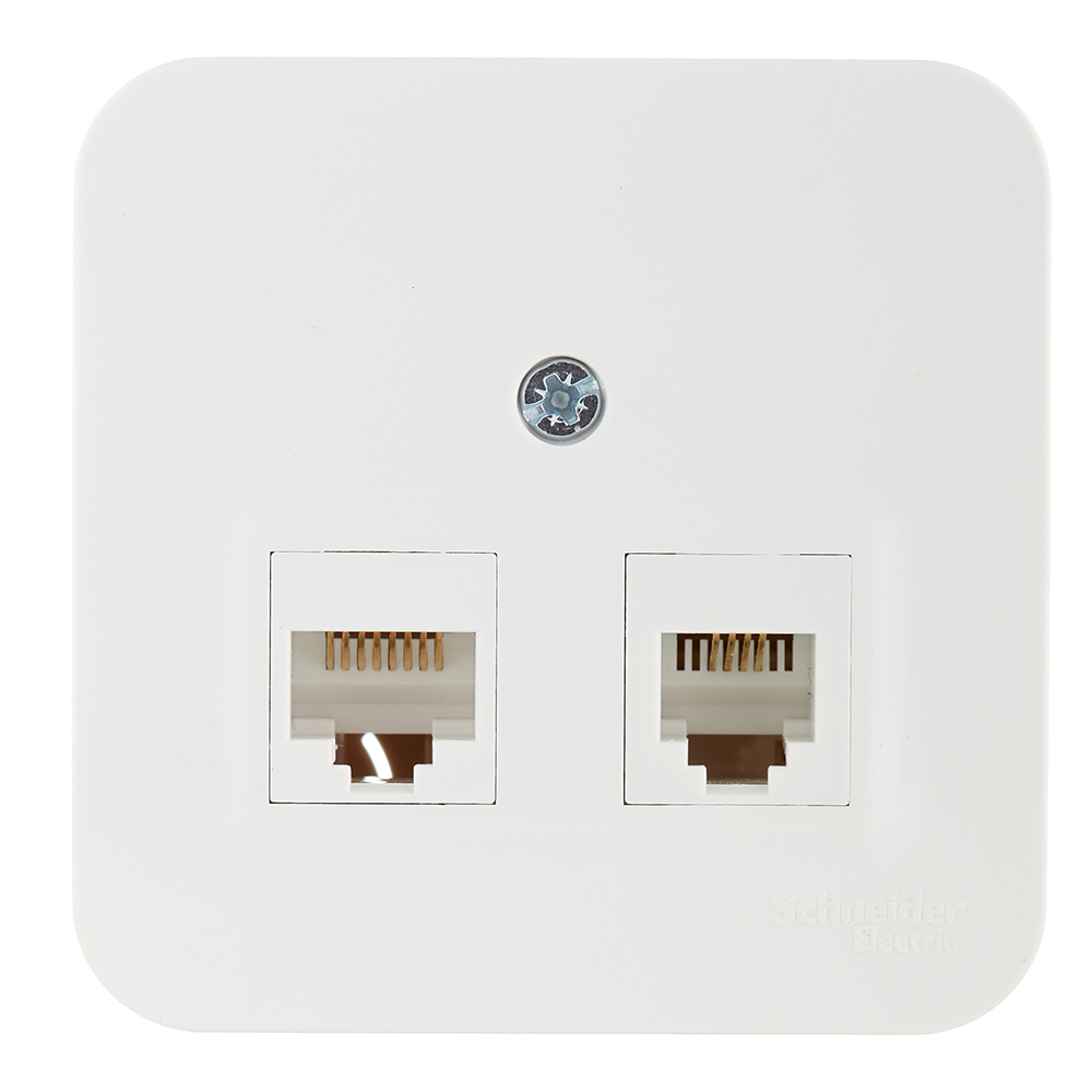 ������ ������ ������� ������������/ ���������� Systeme Electric Blanca ��������� ����� RJ11/ RJ45 (BLNIA045111)   ����