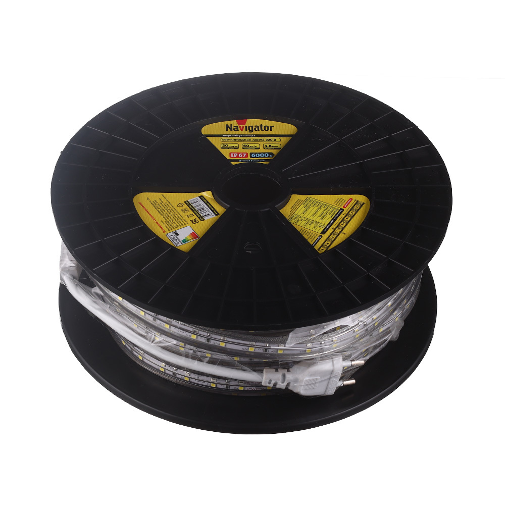 ������ ������ ����� ������������ SMD 3528 6000� 220 � 4,8 ��/� 20 � IP67 Navigator (14511)   ����