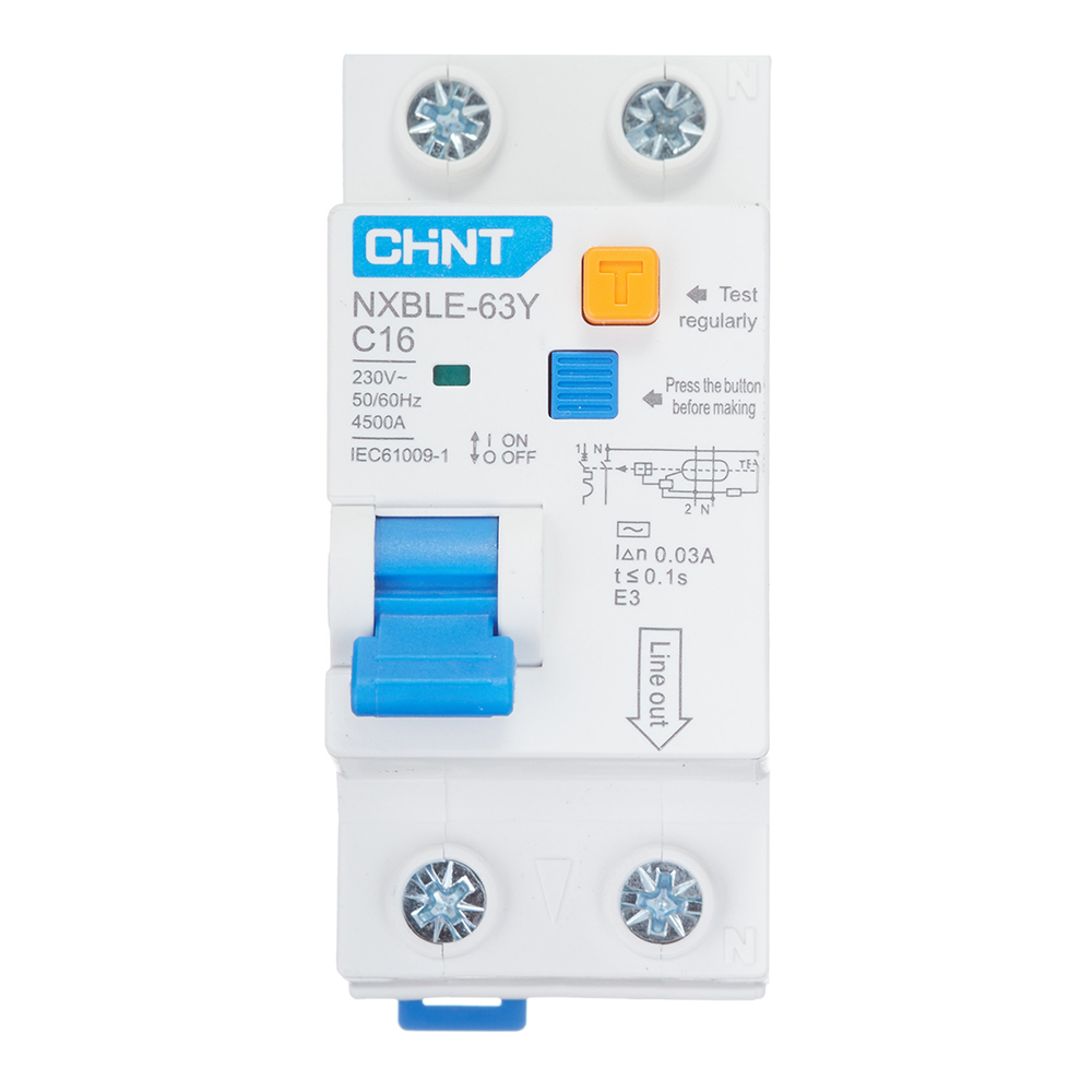 ������ ������ ������� ���������������� Chint NXBLE-63Y 16� 1P+N ��� AC 30 �� 4,5 �� ���������� (105542)   ����