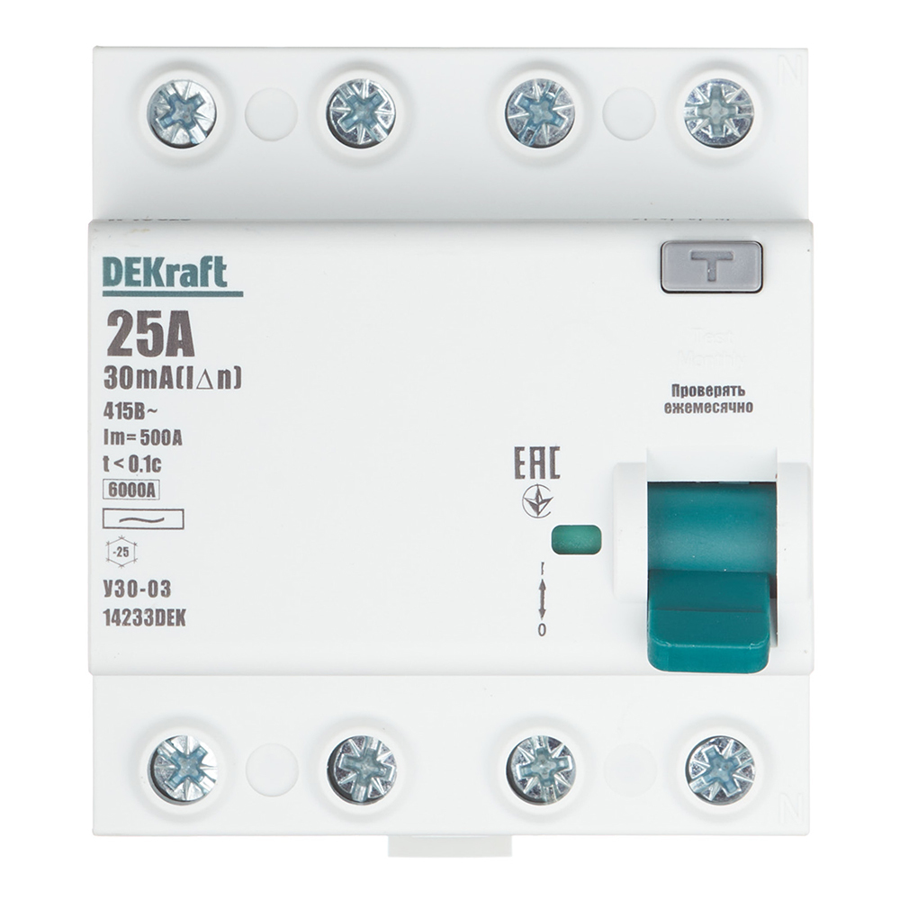 ������ ������ ��� Dekraft ���-03 25� 3P+N ��� AC 30 �� 6 �� ���������� (14233DEK)   ����