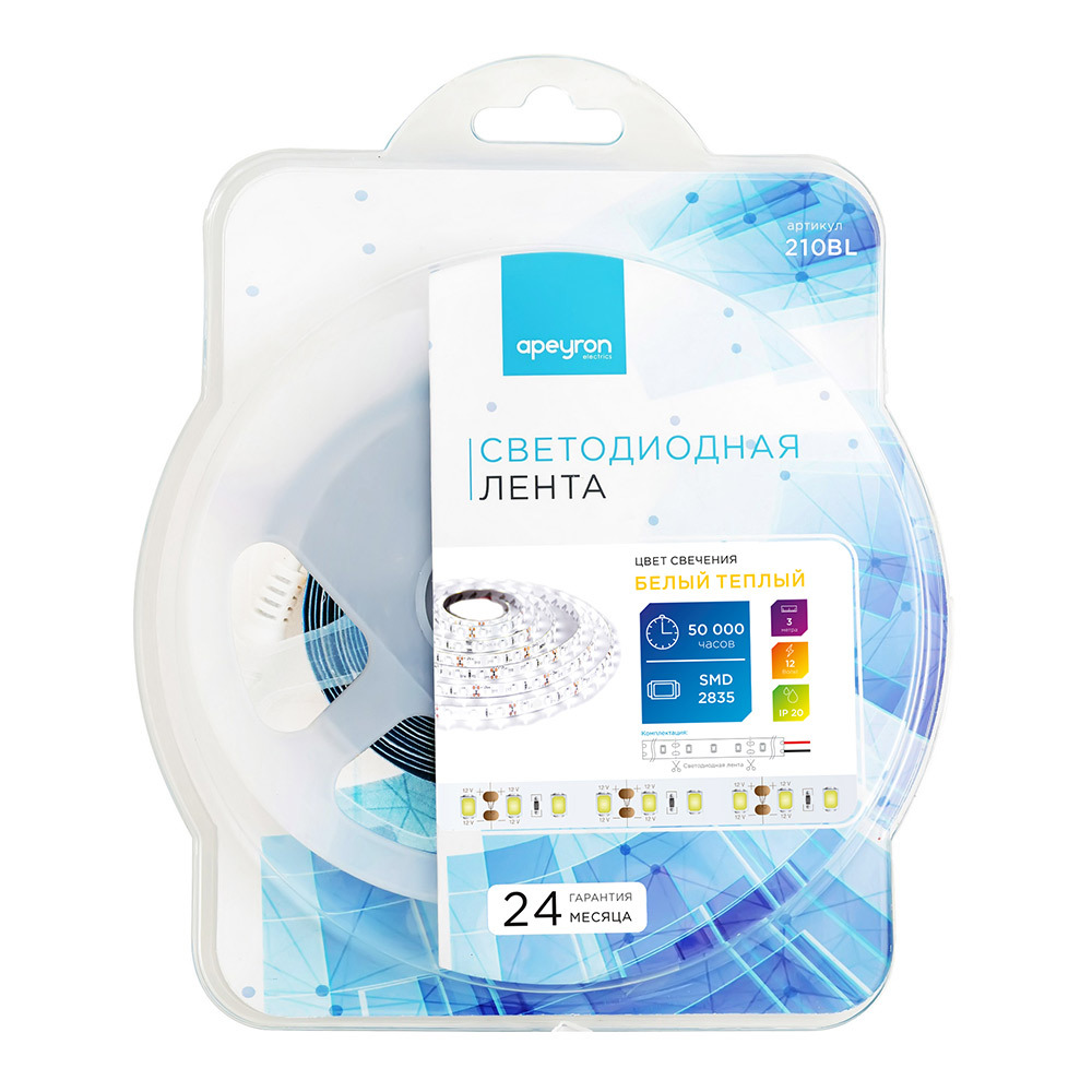 ������ ������ ����� ������������ SMD 2835 3000� 12 � 14,4 ��/� 3 � IP20 Apeyron (210BL)   ����