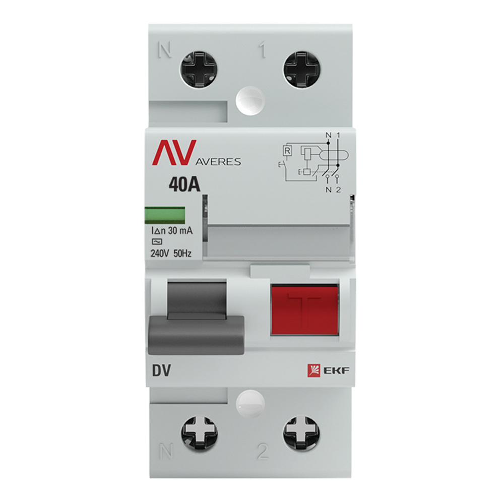 ������ ������ ��� EKF Averes DV 40� 1P+N ��� AC 30 �� 10 �� (rccb-2-40-30-ac-av)   ����