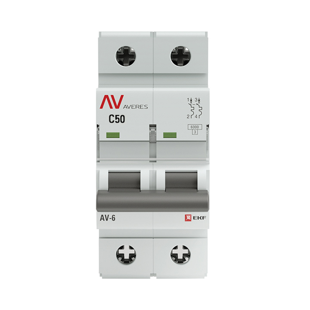 ������ ������ �������������� ����������� ��������� EKF Averes AV-6 2� 50� ��� C 6 �� 230 � (mcb6-2-50C-av)   ����