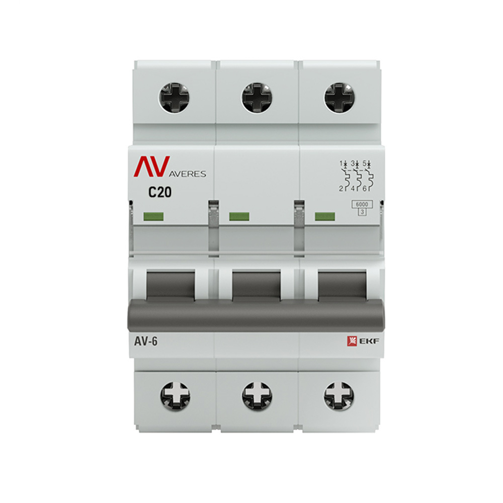 ������ ������ �������������� ����������� ��������� EKF Averes AV-6 3� 20� ��� C 6 �� 400 � (mcb6-3-20C-av)   ����