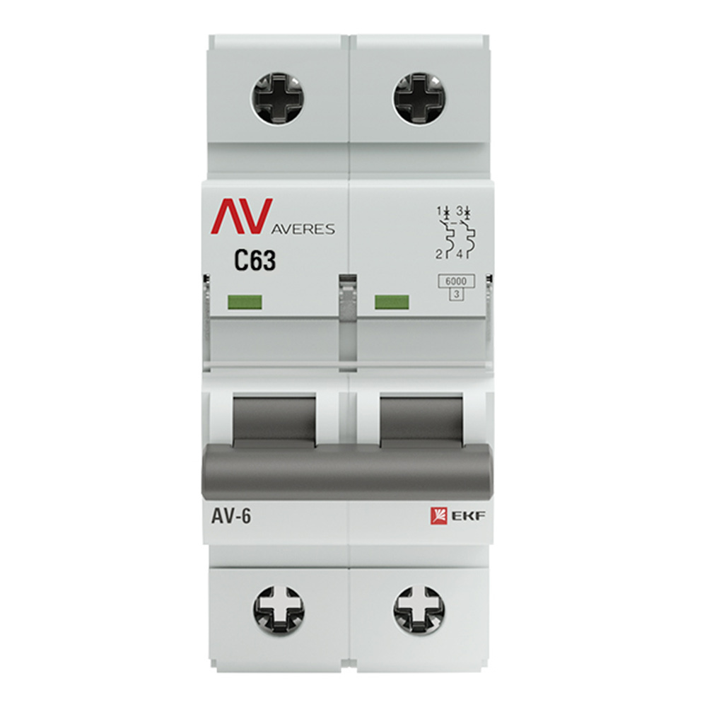 ������ ������ �������������� ����������� ��������� EKF Averes AV-6 2� 63� ��� C 6 �� 230 � (mcb6-2-63C-av)   ����