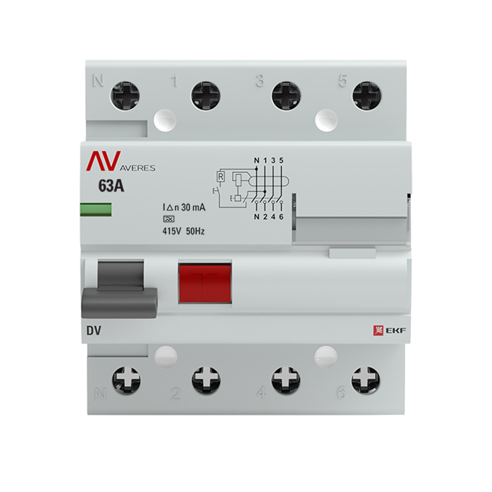 ������ ������ ��� EKF Averes DV 63� 3P+N ��� A 30 �� 10 �� (rccb-4-63-30-a-av)   ����