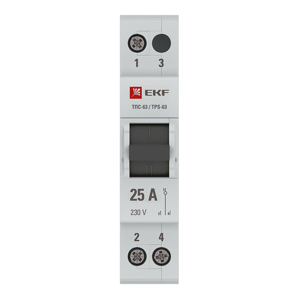 ������ ������ ��������������� ������������� EKF PROxima ���-63 1� 25� 4,5 �� 230 � �� DIN-����� (TPS125)   ����