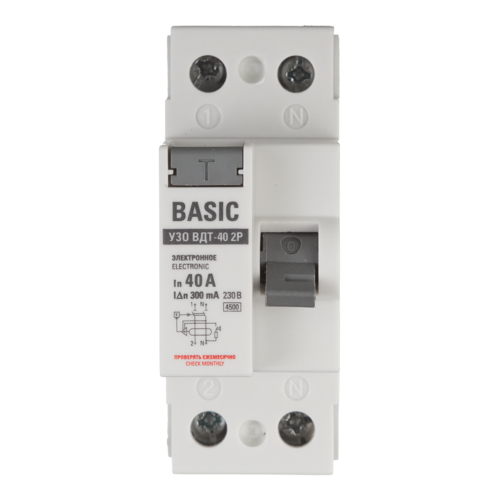 ������ ������ ��� EKF Basic ���-40 40� 1P+N ��� AC 300 �� 4,5 �� (elcb-2-40-300e-sim)   ����
