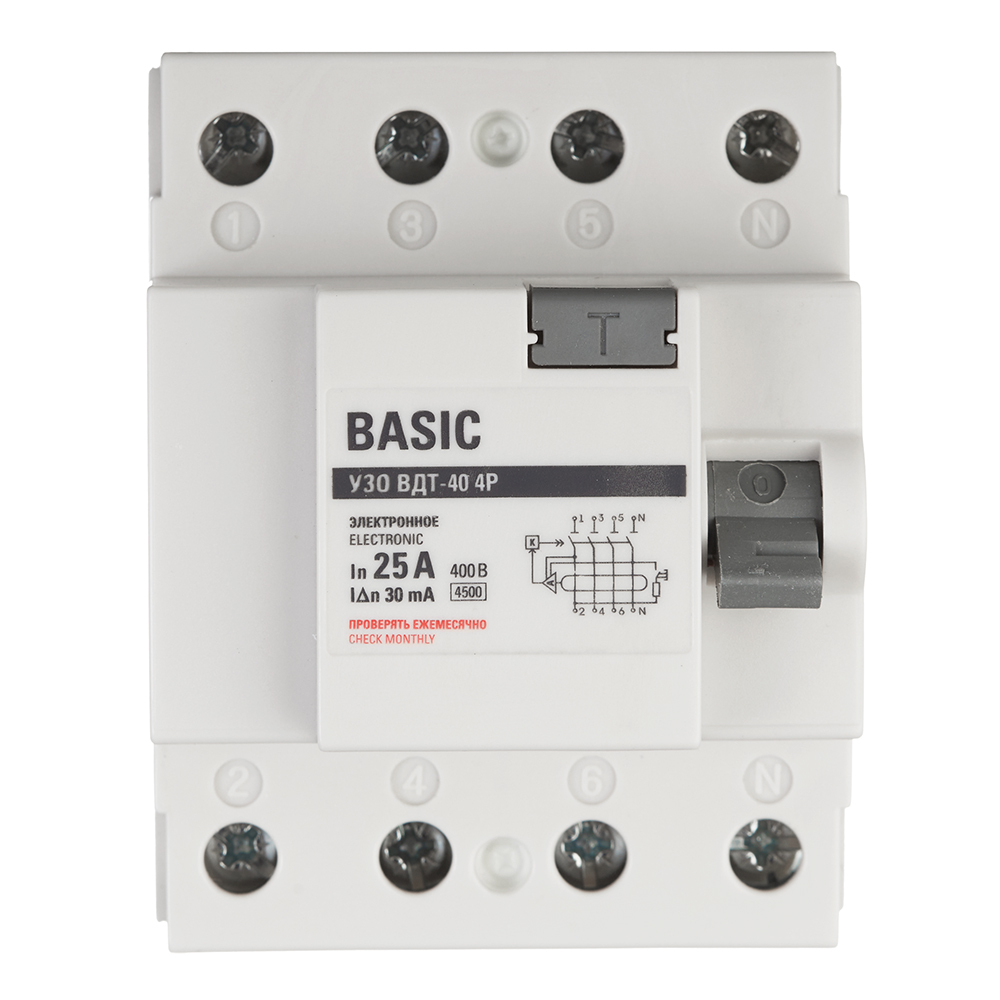 ������ ������ ��� EKF Basic ���-40 25� 3P+N ��� AC 30 �� 4,5 �� (elcb-4-25-30e-sim)   ����