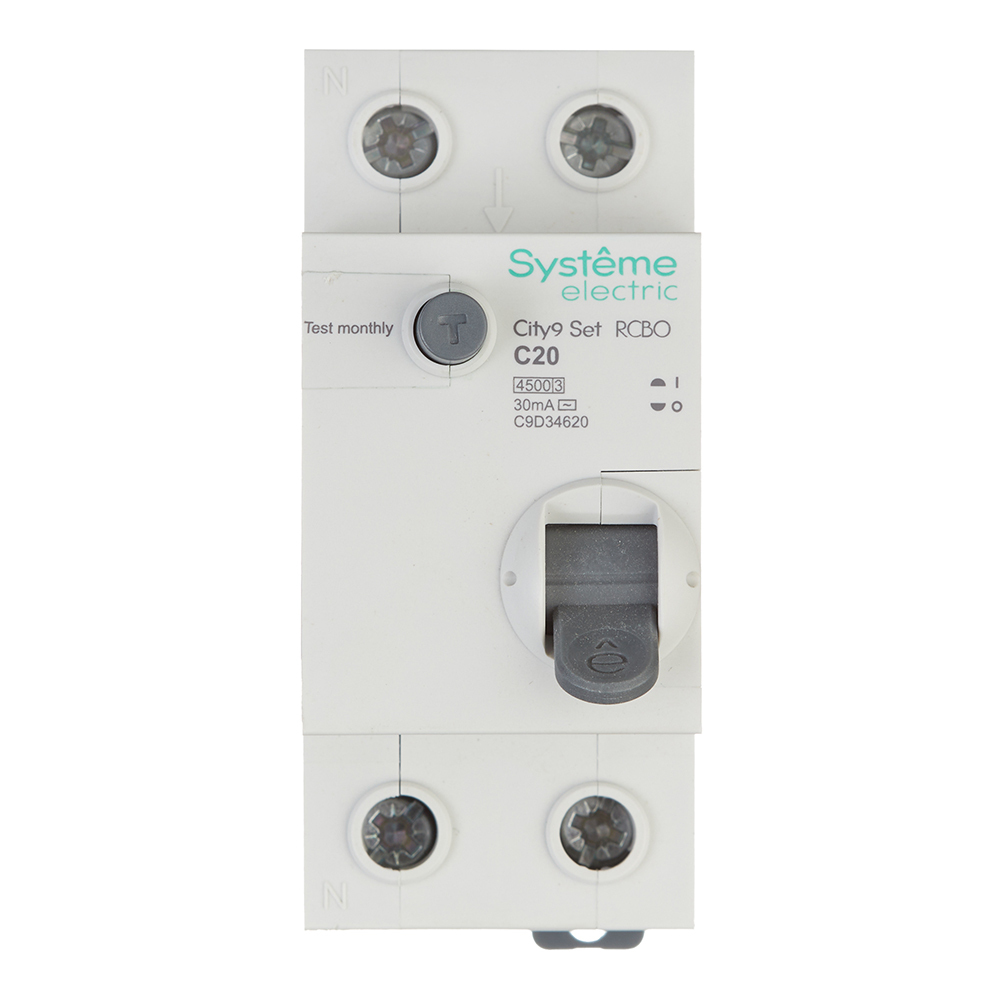 ������ ������ ������� ���������������� Systeme Electric City9 Set ���� 20� 1P+N ��� AC 30 �� 4,5 �� (C9D34620)   ����