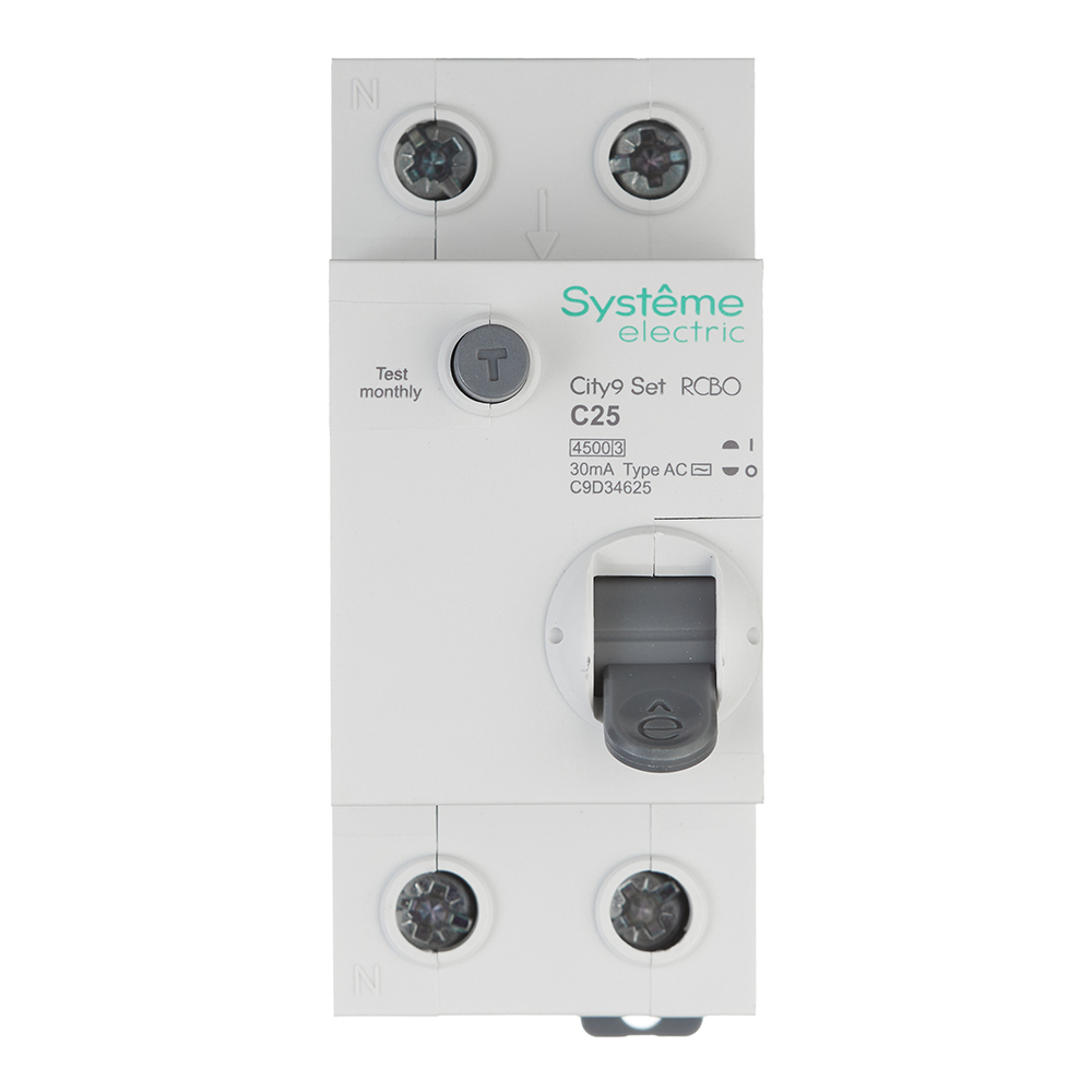 ������ ������ ������� ���������������� Systeme Electric City9 Set ���� 25� 1P+N ��� AC 30 �� 4,5 �� (C9D34625)   ����