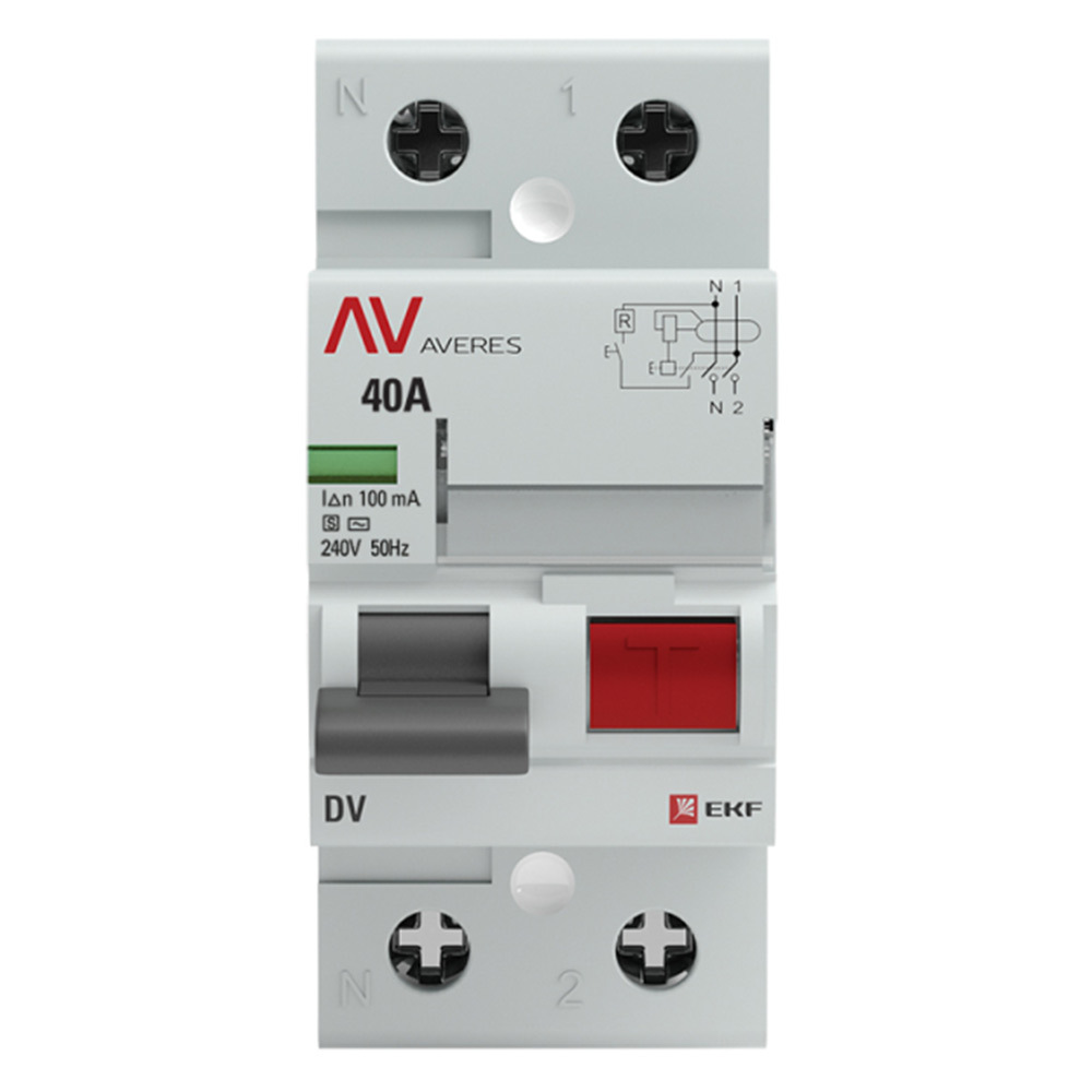 ������ ������ ��� EKF Averes DV 40� 1P+N ��� AC 100 �� 10 �� ����������� (rccb-2-40-100-s-av)   ����