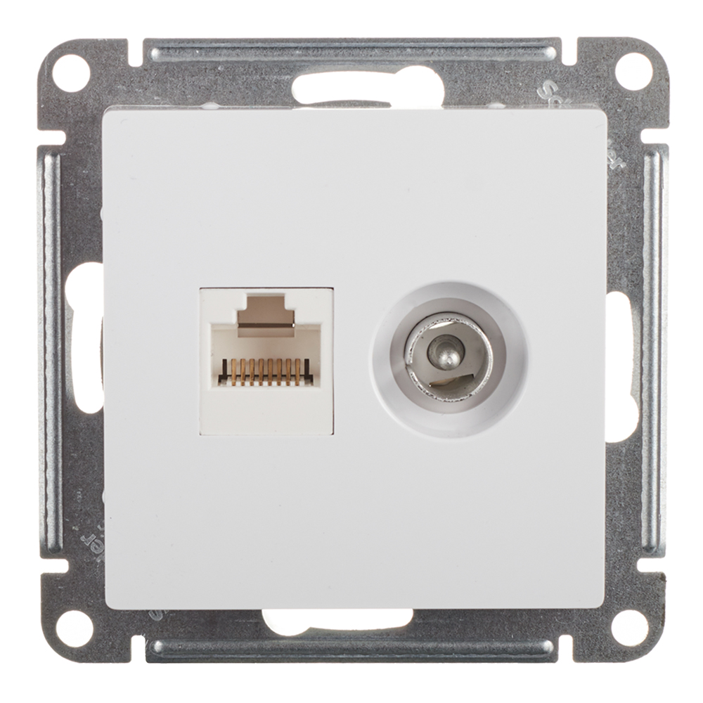 ������ ������ ������� �������������/ ������������ Systeme Electric AtlasDesign ������������ ����� TV/ RJ45 (ATN000189)   ����