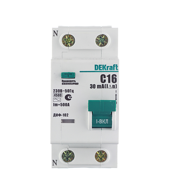 ������ ������ ������� ���������������� Dekraft ���-102 16� 1P+N ��� AC 30 �� 4,5 �� (16003DEK)   ����
