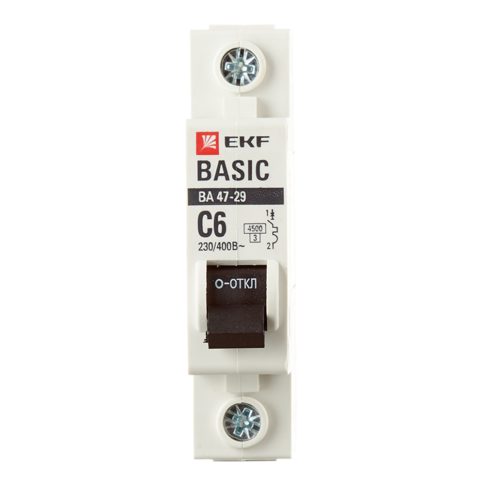 ������ ������ �������������� ����������� ��������� EKF Basic �� 47-29 1P 6� ��� C 4,5 �� 230 � (mcb4729-1-06C)   ����