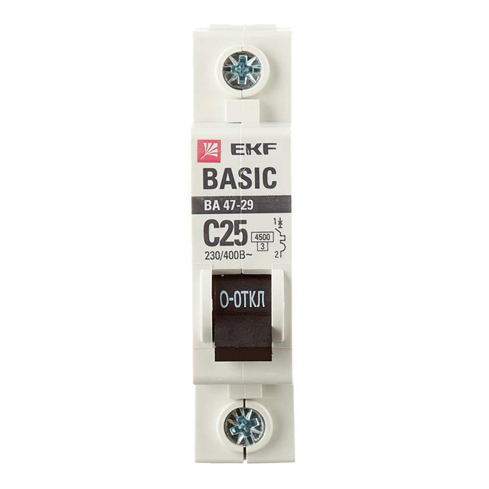 ������ ������ �������������� ����������� ��������� EKF Basic �� 47-29 1P 25� ��� C 4,5 �� 230 � (mcb4729-1-25C)   ����