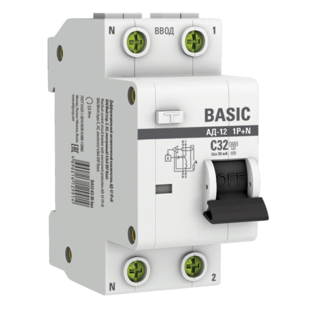������ ������ ����������� ����������������� ���� EKF Basic ��-12 1P+N 32� 30�� ����������� ��� �� C 4.5��   ����