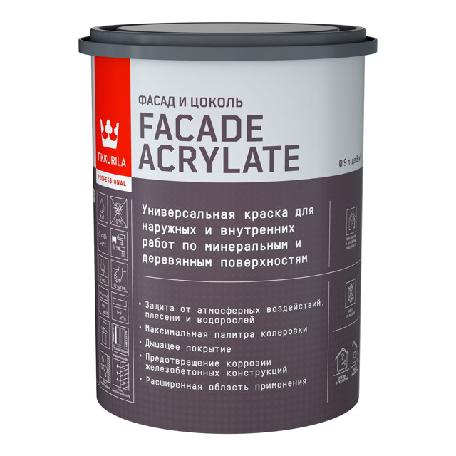 ������ ������ ������ ���������� �������� TIKKIVALA Facade Acrylate ���� A 0,9� �����, ���.700012339   ����