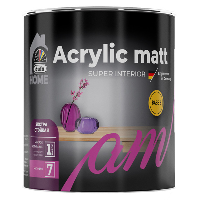 ������ ������ ������ �/� DUFA Home Acrylic matt  ����3 ��� ���� � �������� 0,9� ����������, ���. ��00-009868   ����