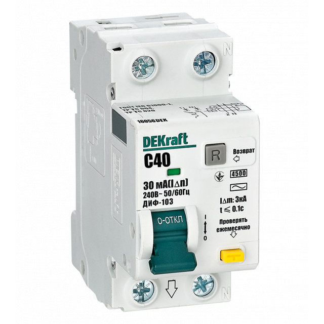 ������ ������ ����������� ���������������� DEKRAFT (����) 1P+N 40� 30�� ��� AC � 4,5��   ����