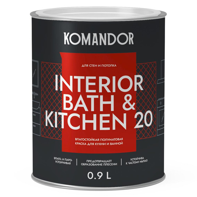 ������ ������ ������ �/� KOMANDOR Interior Bath&Kitchen 20 ���� � ����������� 0,9 � �����, ���.S1305001001   ����