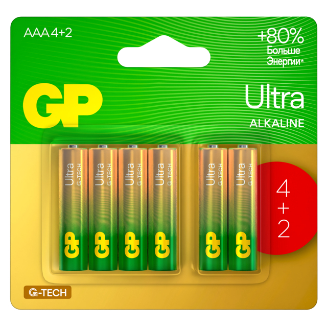 ������ ������ ��������� GP ������ ���-��� AAA (LR03) 6 ��   ����
