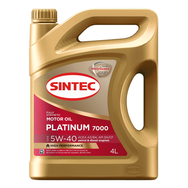 ������ ������ ����� �������� SINTEC Platinum 7000 5W-40 ACEA A3/B4 4�   ����