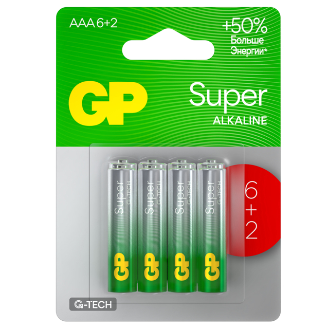 ������ ������ ��������� GP ����� ���-��� AAA (LR03) 8 ��   ����
