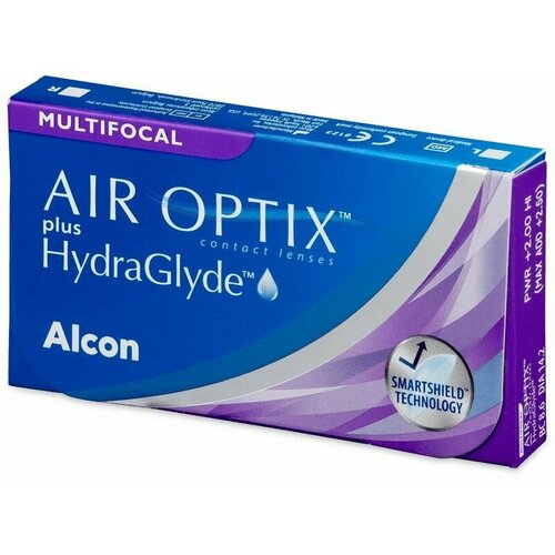 ������ ������ ���������� ����� �� ����� Alcon Air Optix Plus HydraGlyde Multifocal, 3 ��., R 8,6, D +4,75, ADD: �������, 1 ��. ����