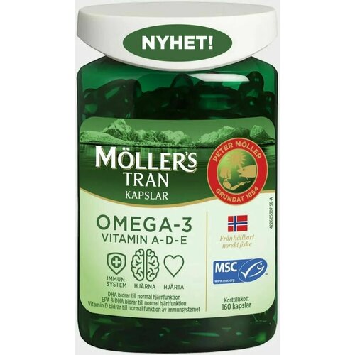 ������ ������ Omega-3 MOLLER TRAN 160 ��. �����-3 � ���������� A- D- E 160 ��. �������. ����