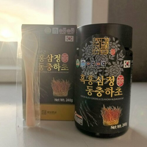 ������ ������ �������� ���������� ������� �������� � ������ �������� ���������� Korean Black Ginseng & Silkworm Mushroom Sap 240g ����