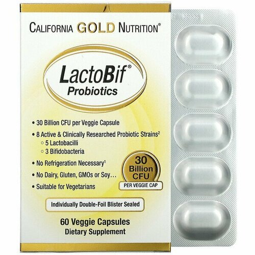 ������ ������ California GOLD Nutrition LactoBif 30 60 caps ����