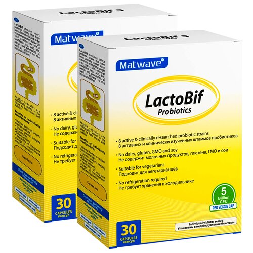 ������ ������ Matwave LactoBif Probiotics ����., 5 ���� ���, 100 �, 30 ��., �����������, 2 ��. ����