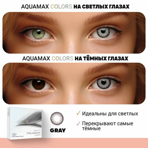 ������ ������ ���������� ����� Pegavision Aquamax Colors, 2 ��., R 8,6, D -6, gray, 1 ��. ����
