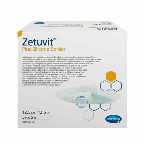 ������ ������ ������� Paul Hartmann Zetuvit Silicone Plus Border, ��� ������� ���, � ���������� ����������� �����, 12 �� x 12 �� ����